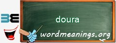 WordMeaning blackboard for doura